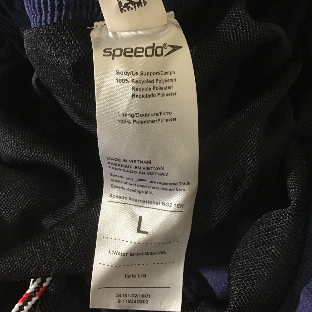 Speedo Mens Sunrise Navy Water Shorts Swim Trunks Size L - Picture 6 of 7